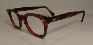 Vintage AUTHENTIC American Optical Stadium Tortoise 44/24 Eyeglass Frame NOS 4