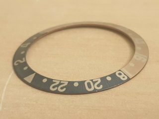 Rare Rolex Bezel Insert 1675 GMT old/used Faded Pepsi Colour Red Back 8