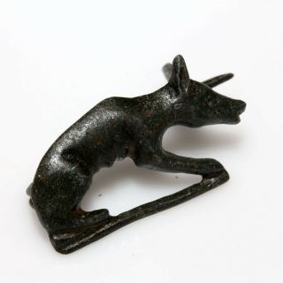 MUSEUM QUALITY ROMAN BRONZE WOLF SHAPED FIBULA BROOCH CIRCA 300 AD 3