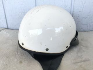 VTG 60s BELL TOPTEX MOTORCYCLE HALF SHELL DOME RIDING HELMET SZ - 7 1/4 w Goggles 7