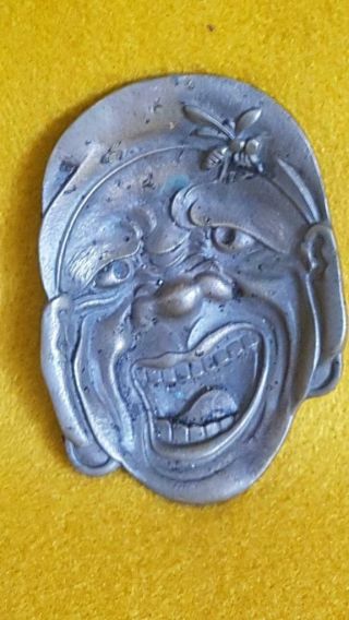 Sml 1900 Meiji Japanese Cast Bronze Comical “grotesque” W Wasp Coin Or Pin Tray
