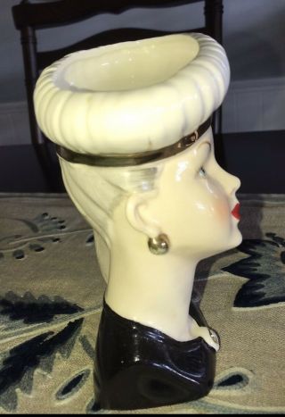 EXTREMELY RARE TEEN HEAD VASE.  7”TALL.  A REAL BEAUTY 5
