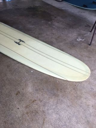 Vintage style 10’ UFO Noserider by Becker Surfboards w/ fin 10
