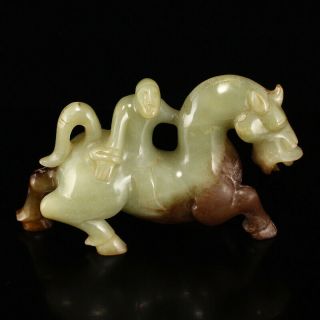 Exquisite Chinese Jade And Hetian Jade Old Jade Horse Ornaments 346