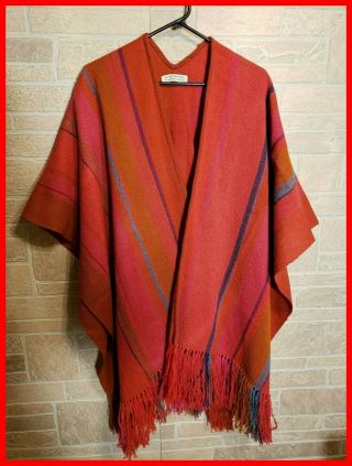 Vintage Alice Kagawa Parrott Hand Woven Wool Fine Art Shawl Santa Fe Nm