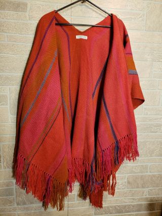 Vintage Alice Kagawa Parrott Hand Woven Wool Fine Art Shawl Santa Fe NM 9