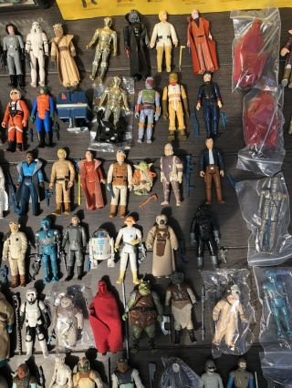 142 Figures Vintage Star Wars First 12/77 & Last 17 Near Complete Run Ships WOW 4