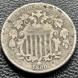 1880 Shield Nickel 5 Cents 5c Rare,  Business Strike,  Xf Details 15003