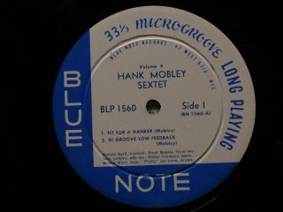 Hank Mobley Sextet - Volume 4 - Blue Note 1560 - WEST 63RD DG RVG EAR VERY RARE ORIG 3