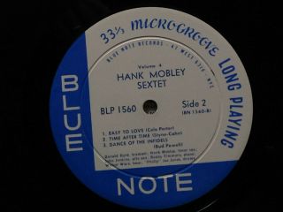 Hank Mobley Sextet - Volume 4 - Blue Note 1560 - WEST 63RD DG RVG EAR VERY RARE ORIG 4