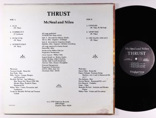 McNeal and Niles - Thrust LP - Tinkertoo - Rare Private Funk Jazz VG, 2