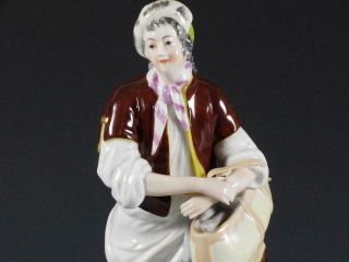 Wien Austria Porcelain Figurine of Gentleman Holding Bag 2