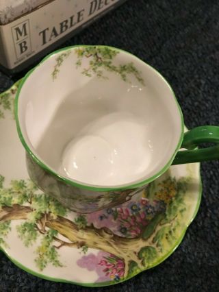 ROYAL ALBERT GREENWOOD TREE TEA CUP,  SAUCER REALLY PRETTY 8355 H NO 774783 2