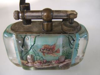 Rare Large Old Dunhill Aquarium Table Lighter Made in England Circa 1950s 11