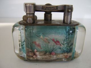 Rare Large Old Dunhill Aquarium Table Lighter Made in England Circa 1950s 4