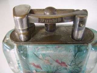 Rare Large Old Dunhill Aquarium Table Lighter Made in England Circa 1950s 9