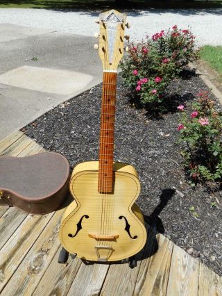 Vintage Kay Archtop Acoustic Guitar With Case Relic 2