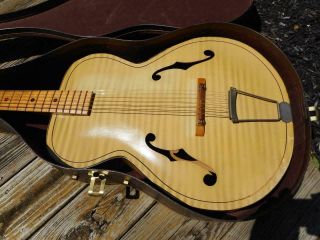 Vintage Kay Archtop Acoustic Guitar With Case Relic 3