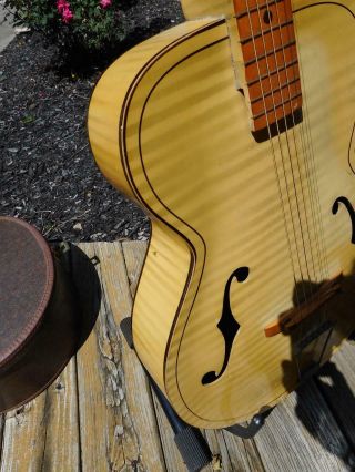 Vintage Kay Archtop Acoustic Guitar With Case Relic 8