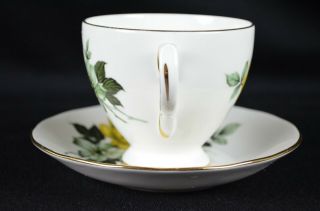 Queen Anne Bone China Yellow Floral Tea Cup and Saucer,  Made in England 4