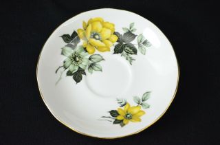 Queen Anne Bone China Yellow Floral Tea Cup and Saucer,  Made in England 5