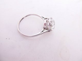 18ct gold platinum rose cut diamond white spinel ring,  art deco period 2