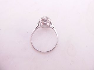 18ct gold platinum rose cut diamond white spinel ring,  art deco period 3