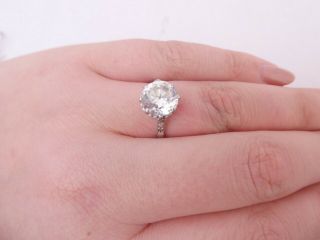 18ct gold platinum rose cut diamond white spinel ring,  art deco period 4