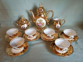 Bondware Fine China Best Porcelain Tea/demitasse Service For 6 ◇