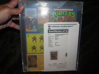 1988 TMNT teenage mutant ninja turtles Michaelangelo vintage 10 back cas 80 afa 2
