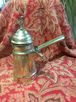 Antique Middle Eastern Long Handled Dallah Coffee Pot