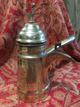 ANTIQUE MIDDLE EASTERN LONG HANDLED DALLAH COFFEE POT 2