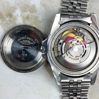 Vintage Rolex GMT - Master MK1 Long E Wristwatch Ref.  1675 Fuscia Bezel FULL SET 9