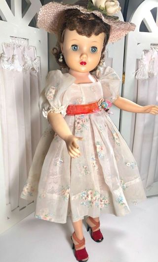 Vintage Madame Alexander Elise Doll 1959 Nylon Dress & Hat Slip Minty