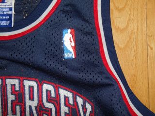 Vintage 90s Champion KEITH VAN HORN JERSEY NETS Authentic NBA Team JERSEY 48 3