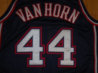 Vintage 90s Champion KEITH VAN HORN JERSEY NETS Authentic NBA Team JERSEY 48 8