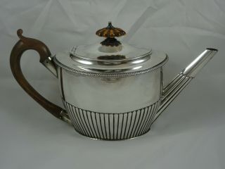 Quality George Iii Silver Tea Pot,  1801,  550gm