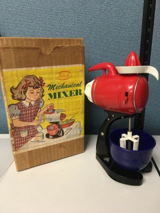 Vintage Ideal Novelty And Toy Co Mechanical Mixer With Box