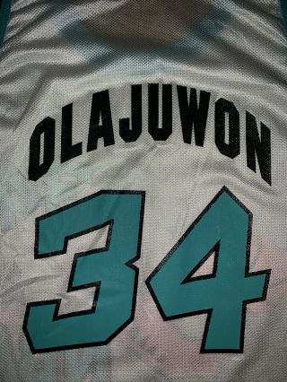 Hakeem Olajuwon 34 Champion 1996 All Star Game Jersey Mens 48 XL 90s Vtg White 6