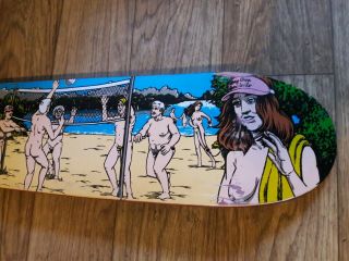 Vintage 1993 Chico Brenes World Industries NOS Nude Beach Skateboard Sean Cliver 4