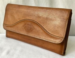 Vintage “ghurka Chestnut Leather,  Marley Hodgson” Tri - Fold Wallet - Organizer