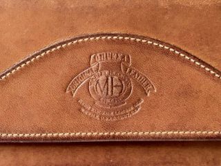 vintage “GHURKA chestnut LEATHER,  MARLEY HODGSON” tri - fold wallet - organizer 3