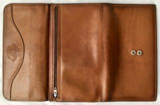 vintage “GHURKA chestnut LEATHER,  MARLEY HODGSON” tri - fold wallet - organizer 7