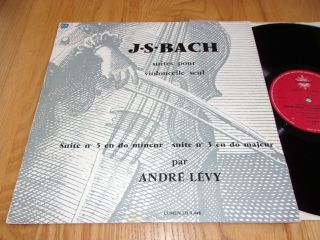 Rare Lumen Ld 3,  448 Js Bach - Suites Nos 3 & 5 For Solo Cello Andre Levy Ex,
