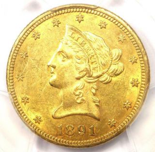 1891 - Cc Liberty Gold Eagle $10 Carson City Coin - Pcgs Au Details - Rare