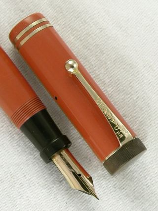 Vintage 1920s Parker Duofold Senior Fountain Pen The " Big Red " Restored