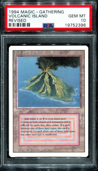 Volcanic Island Revised Psa 10 Gem Mtg Bgs Magic The Gathering Dual Land