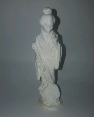 Chinese Geisha Girl signed A Giannelli alabaster figurine oriental figure 2