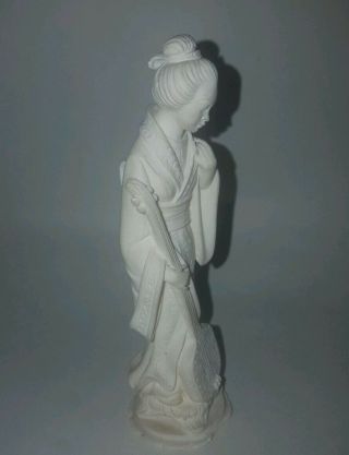 Chinese Geisha Girl signed A Giannelli alabaster figurine oriental figure 3