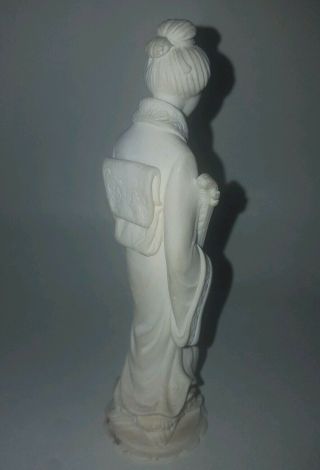 Chinese Geisha Girl signed A Giannelli alabaster figurine oriental figure 4